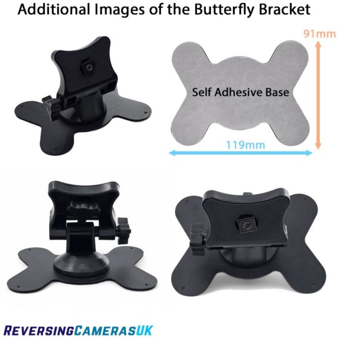 Butterfly Style Adjustable Vehicle Monitor Bracket | Universal Dash Mount for 5'' to 7' Screens