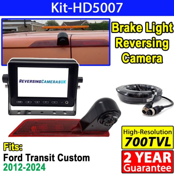 5 inch stand on dash monitor and Ford Transit Custom brake light camera