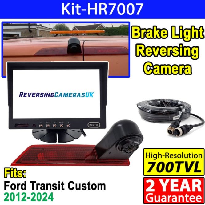 7 inch colour dash monitor and Ford Transit Custom brake light camera