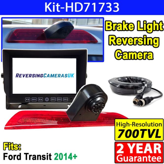 Stand on dash monitor and Ford Transit brake light reversing camera