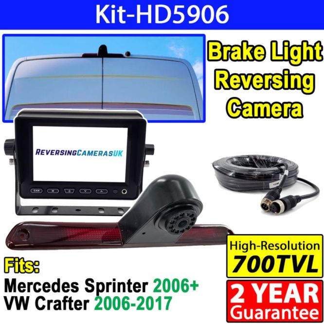 5 inch stand on dash monitor and Mercedes Sprinter brake light camera