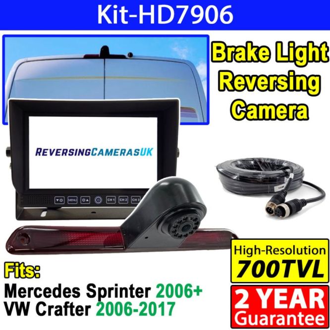 7 inch stand on dash monitor and Mercedes Sprinter brake light reversing camera