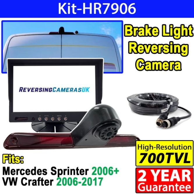 7 inch colour dash monitor and Mercedes Sprinter brake light camera