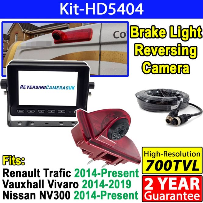 Vauxhall Vivaro brake light camera and 5 inch dash mount  monitor