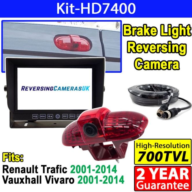 Vauxhall Opel Vivaro, Renault Trafic Reverse Camera System with 7 inch Heavy-Duty Display