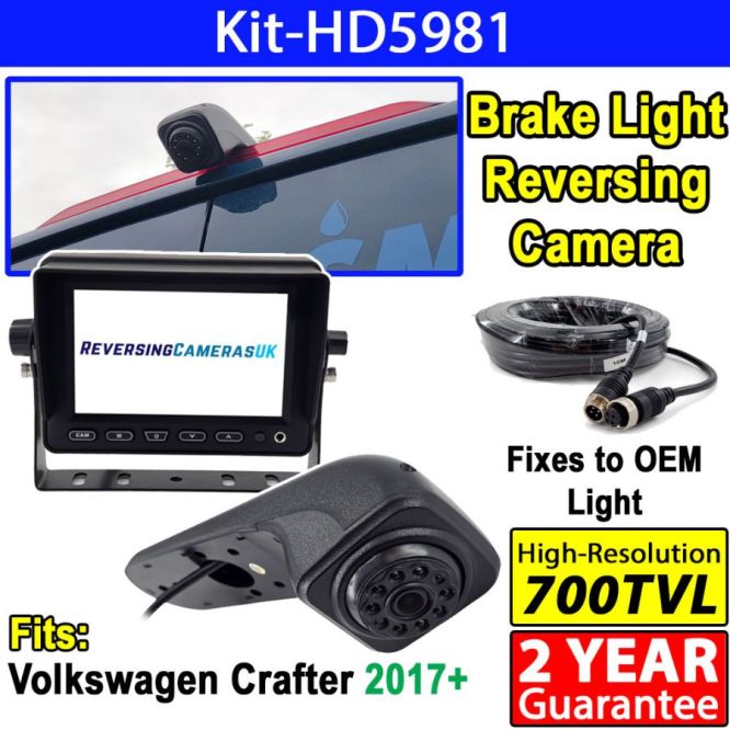 5 inch dash monitor and VW Crafter brake light reversing camera