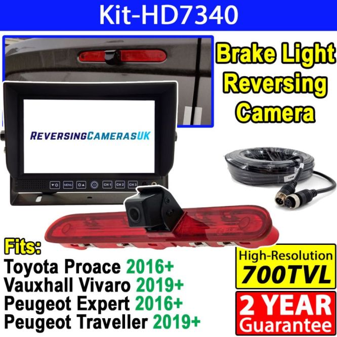 Peugeot Expert / Traveller, Opel Vauxhall Vivaro & Toyota Pro Ace Reverse Camera System with 7 inch Heavy-Duty Display