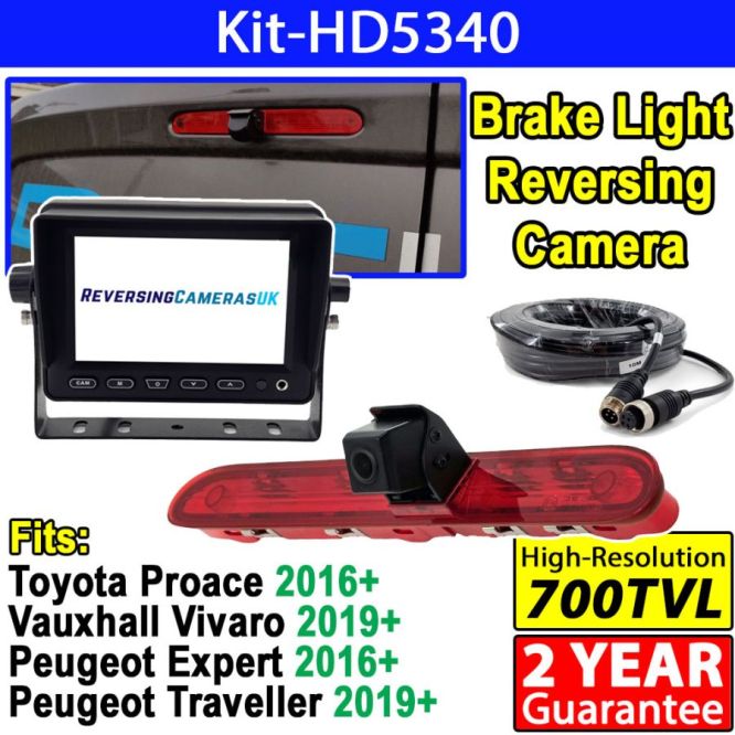 Peugeot Expert / Traveller, Vauxhall Opel Vivaro & Toyota Pro Ace Reverse Camera System with 5 inch Display