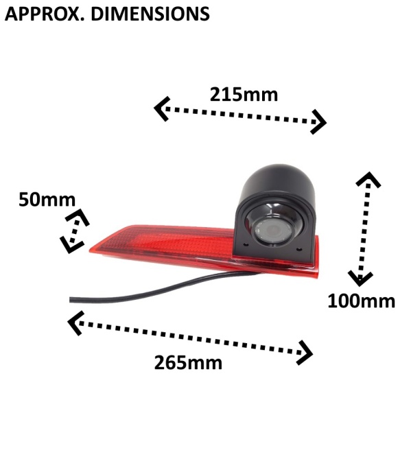 7 inch colour dash monitor and Ford Transit Custom brake light camera