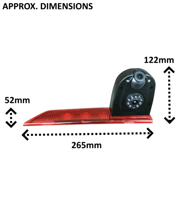 7 Inch stand on dash colour monitor and Ford Transit Custome dual lens brake light camera