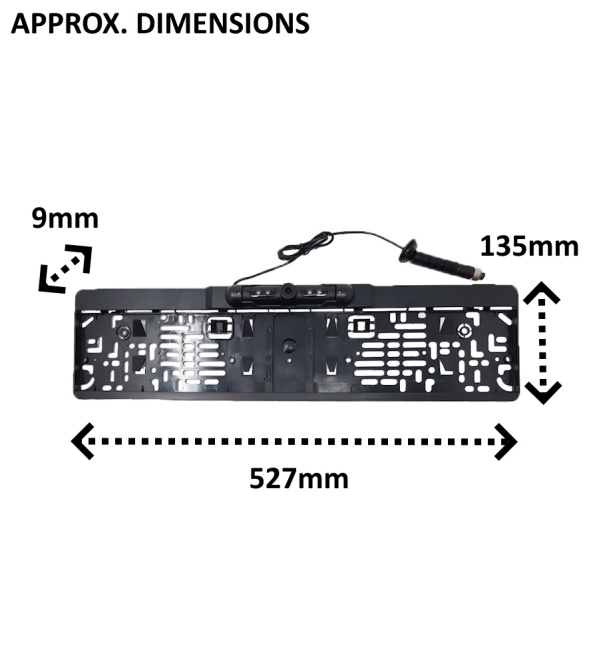 Number Plate Frame Reverse Camera System with 5 inch Heavy Duty Monitor