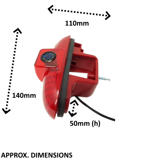 Renault Trafic and Vauxhall Vivaro Brake Light Reverse Camera System with 7 inch Display