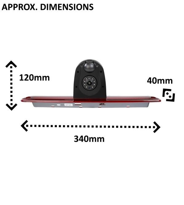 7 inch colour dash mount monitor and dual lens brake light reversing camera for Mercedes Sprinter