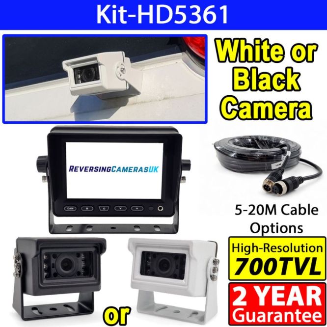 5 in stand on dash monitor and small CCD reversing camera