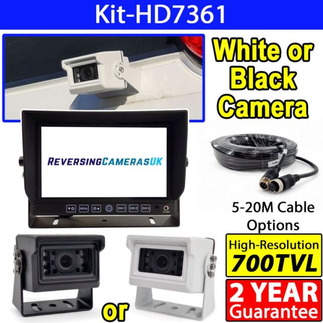 7 in stand on dash monitor and small CCD reversing camera