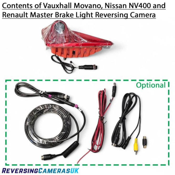 Renault Master, Vauxhall Movano, Nissan NV400 Brake light Reversing Camera