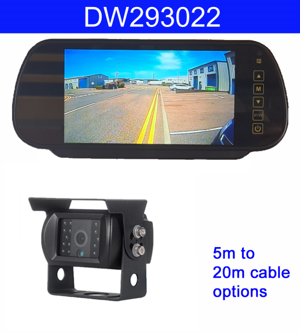 Sony CCD Black Bracket Wireless Reverse / Rear View Camera with 7'' mirror monitor