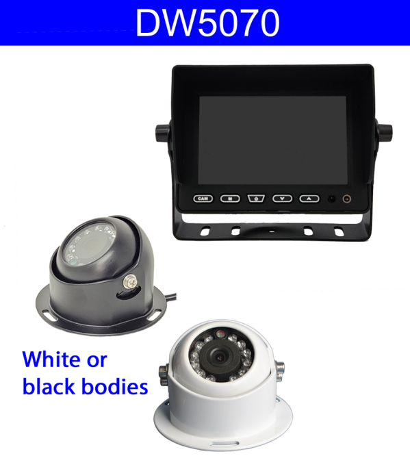 Sony CCD White Dome Wireless Reverse Camera System with 5'' monitor 1