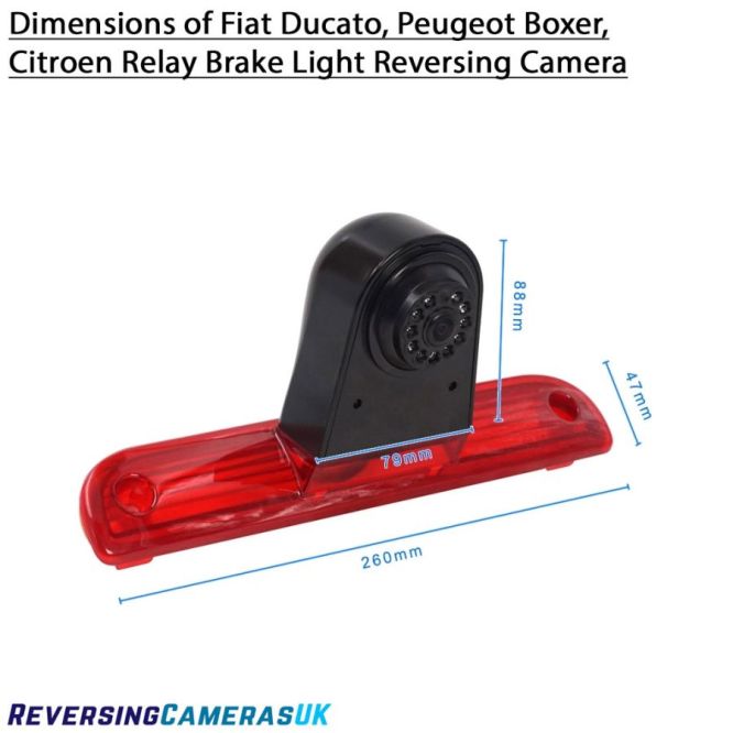 Fiat Ducato, Peugeot Boxer, Citroen Relay Reversing Camera for Brake Light