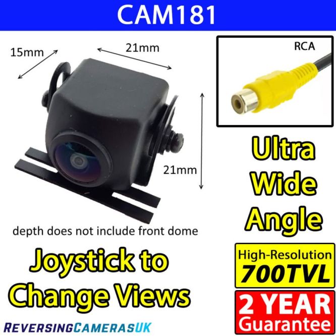 Ultra Wide Angle Reversing Camera with Joystick to Switch Modes