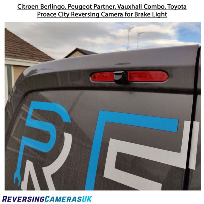 Citroen Berlingo, Peugeot  Partner, Toyota Proace, Vauxhall Combo Brake light reversing camera