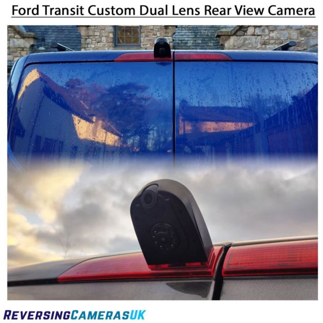 Ford Transit Custom Dual Lens Brake Light Reversing and Driving Rear View Camera (2012-2024)