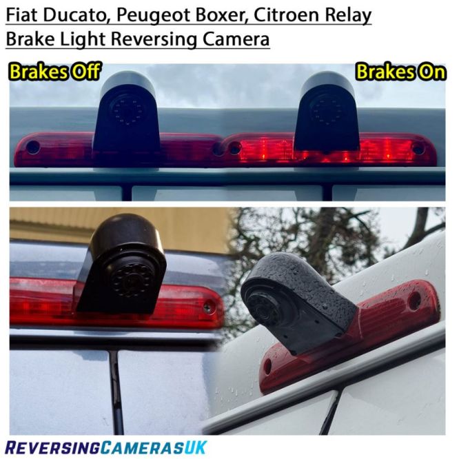 Fiat Ducato, Peugeot Boxer, Citroen Relay Reversing Camera for Brake Light