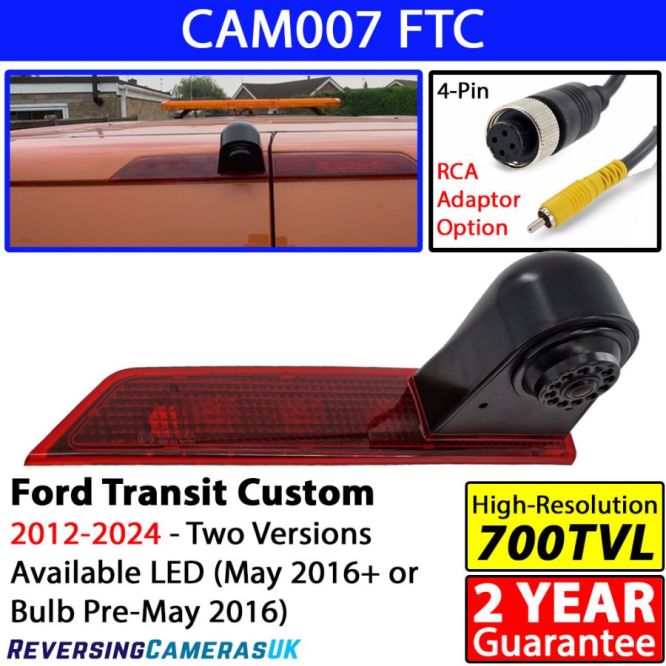 Ford Transit Custom Reversing Camera for Brake Light