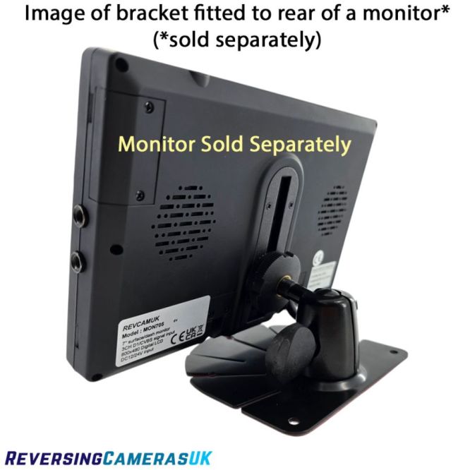 Heavy Duty Metal Dash Mount Bracket | Secure Stand for 5'' to 10'' Reversing Monitor