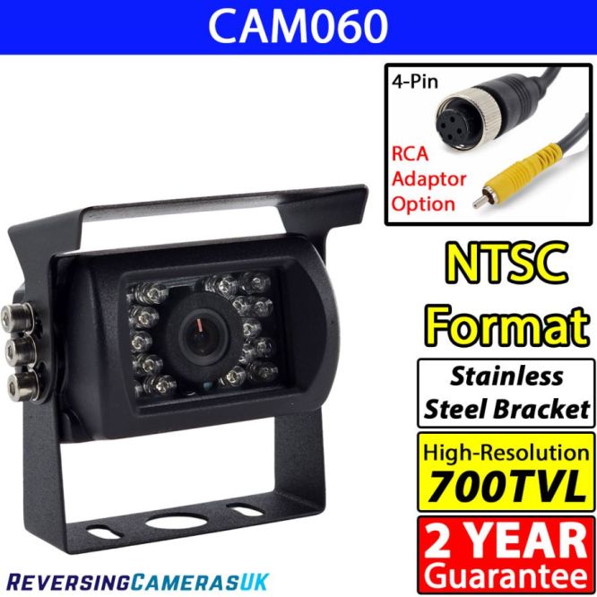 NTSC Sony CCD Black Bracket Reversing Camera with Stainless Steel Bracket