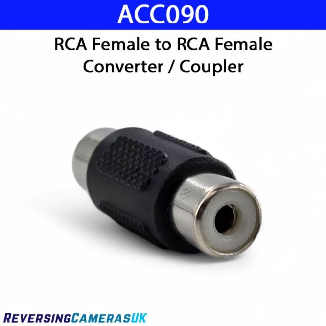 RCA Female to RCA Female Coupler  Reversing Camera & Vehicle CCTV Extension