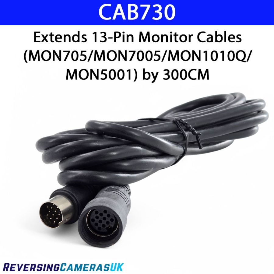 3M 13-Pin Extension Cable  Male to Female for MON705 & MON5001 Monitors