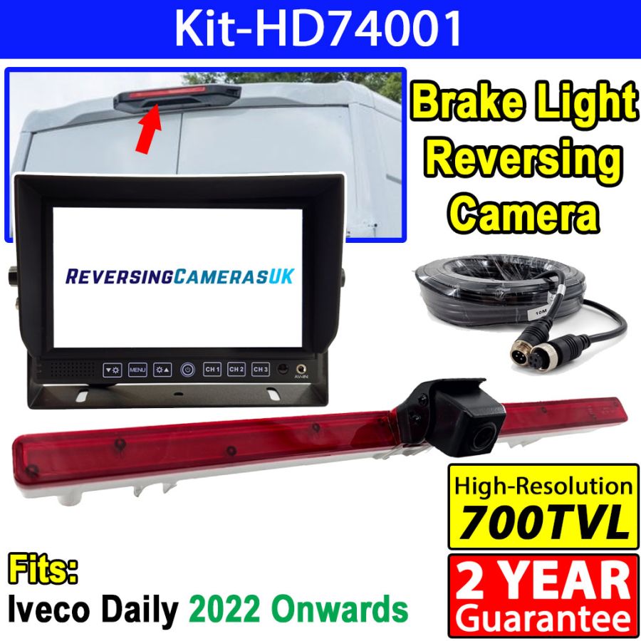 New 2022+ Iveco Daily Brake Light Reverse Camera System with 7 inch Heavy-Duty Display