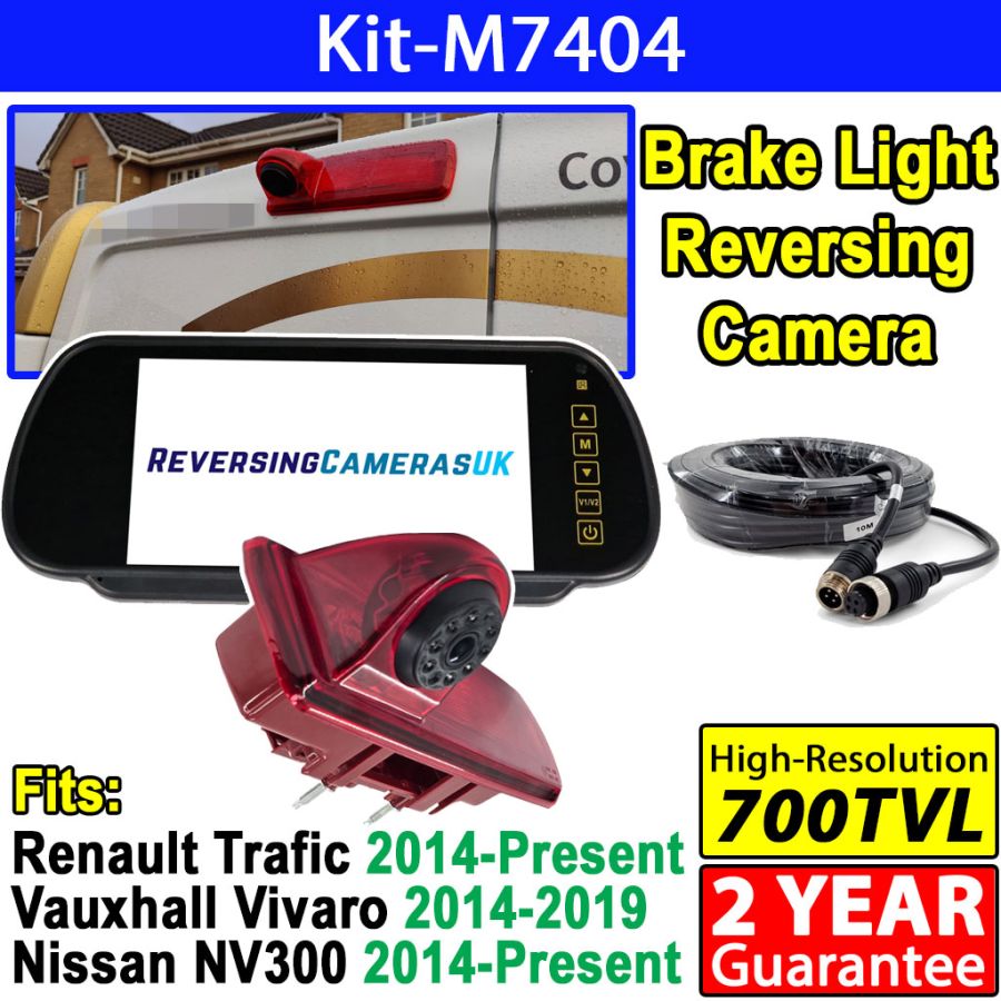 Vauxhall Vivaro brake light camera and mirror monitor