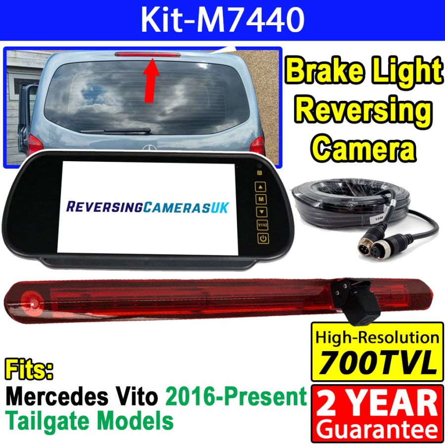 Mercedes Vito Brake Light Reversing Camera System with Mirror Monitor