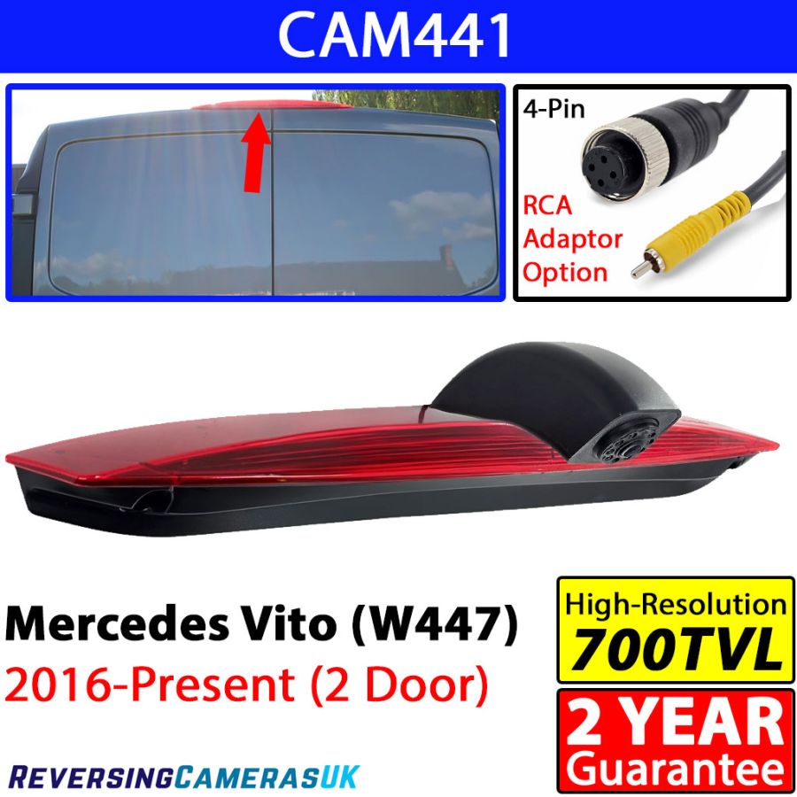 Mercedes Vito 2016+ (W447) Two Door Brake Light Reversing Camera