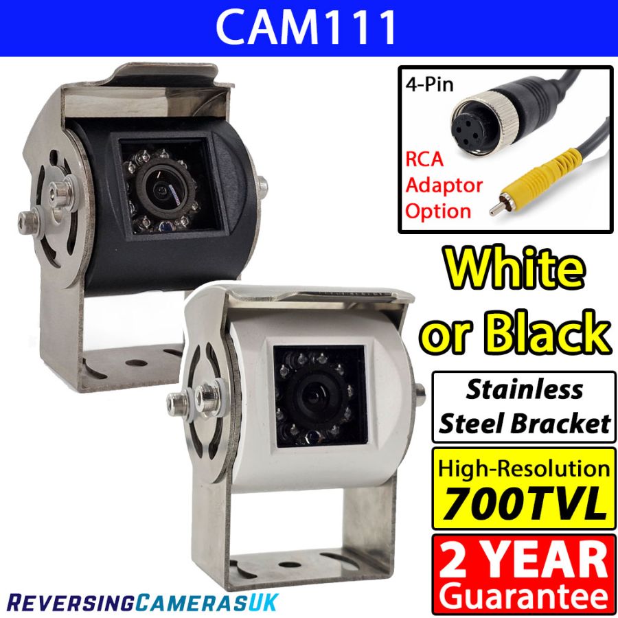 Compact Polished Stainless Steel Reversing / Rear View Camera