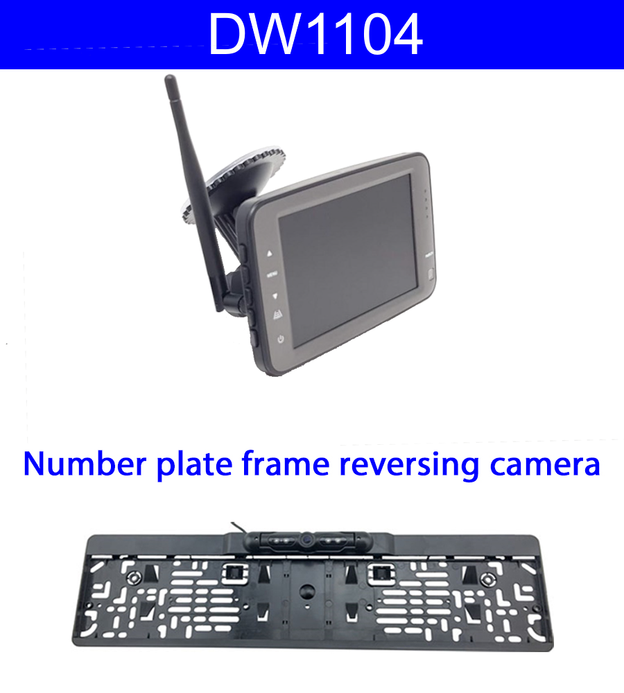 Number Plate Frame Wireless Parking Camera Kit with 5'' monitor