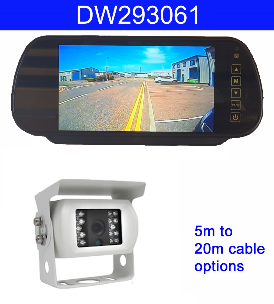 Sony CCD White Bracket Wireless Rear View Camera with 7'' mirror monitor