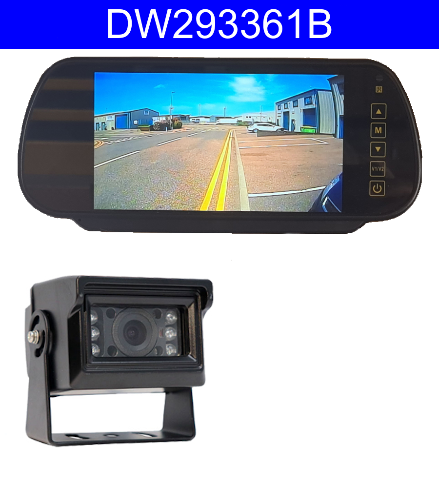 Sony CCD Compact Black Bracket Wireless Reversing Camera Kit with 7'' mirror monitor