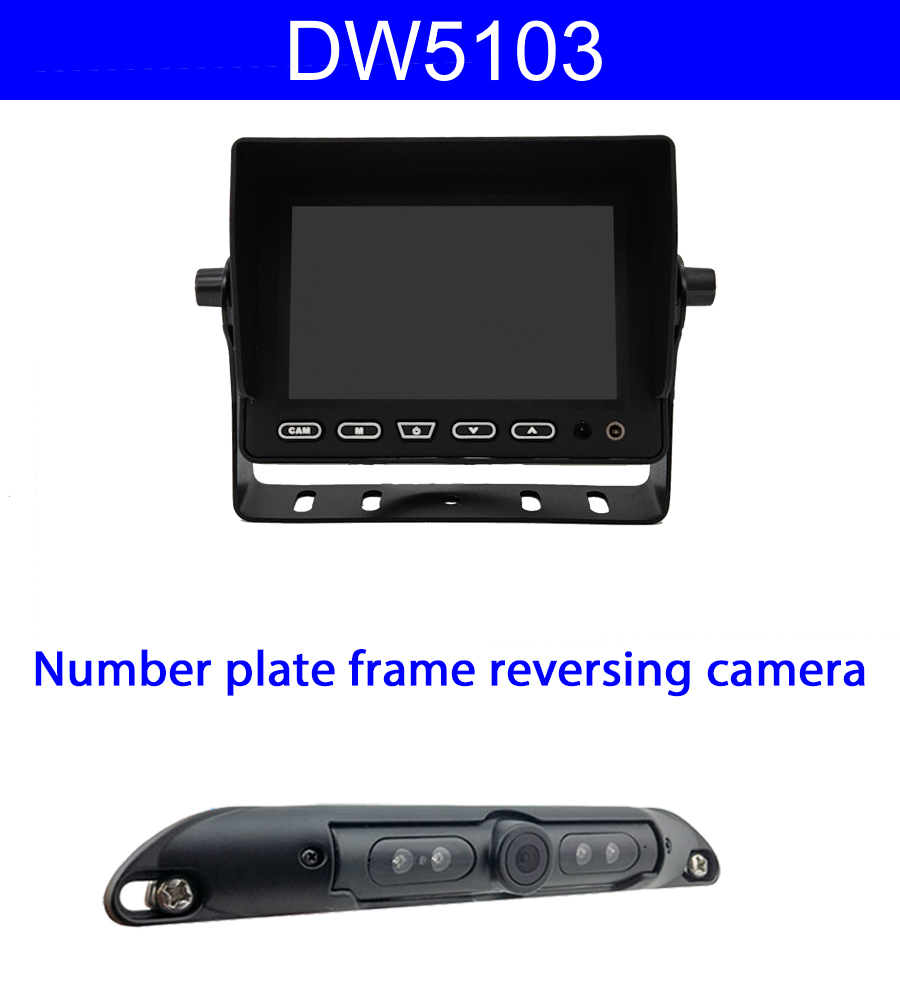 Number Plate Wireless Reverse Camera Kit with 5'' display