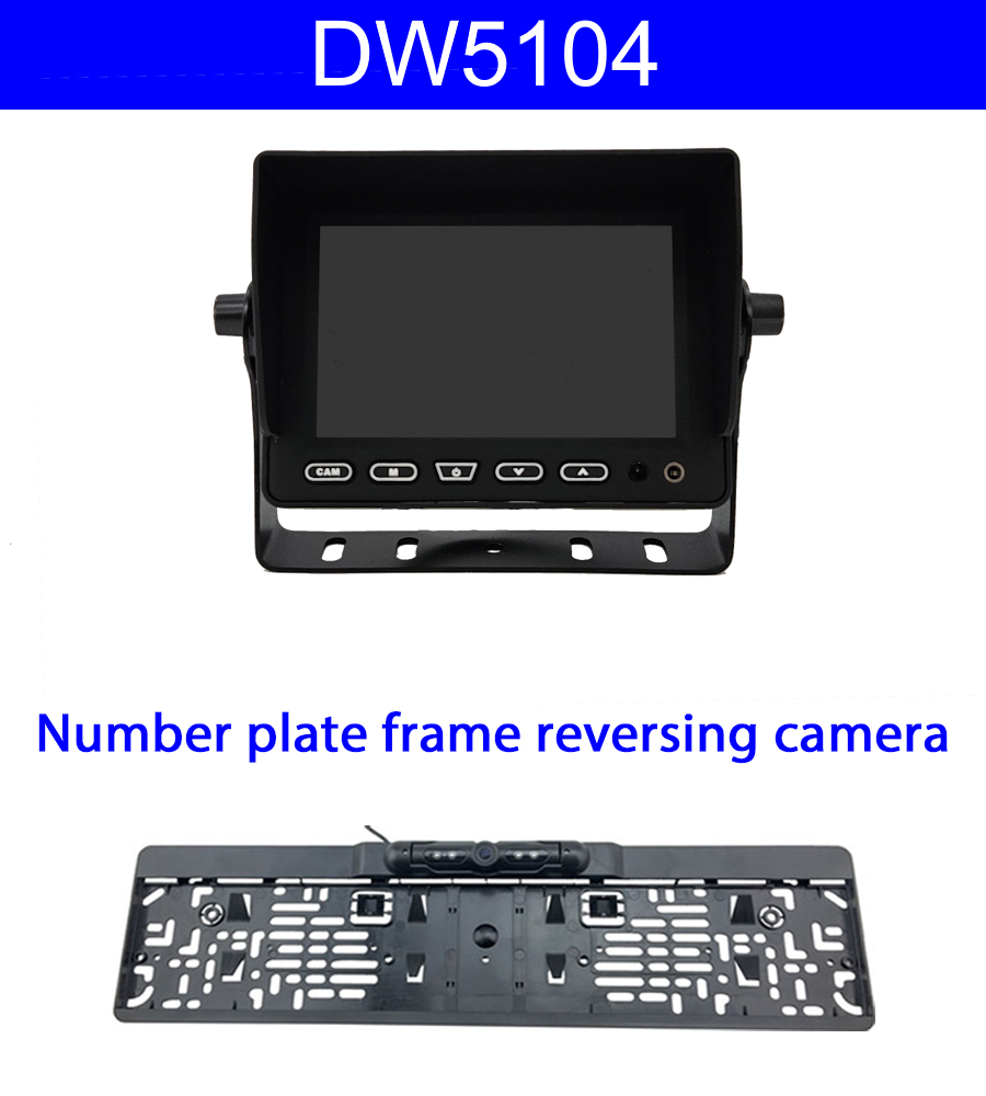 Number Plate Frame Wireless Parking Camera Kit with 5'' monitor 1