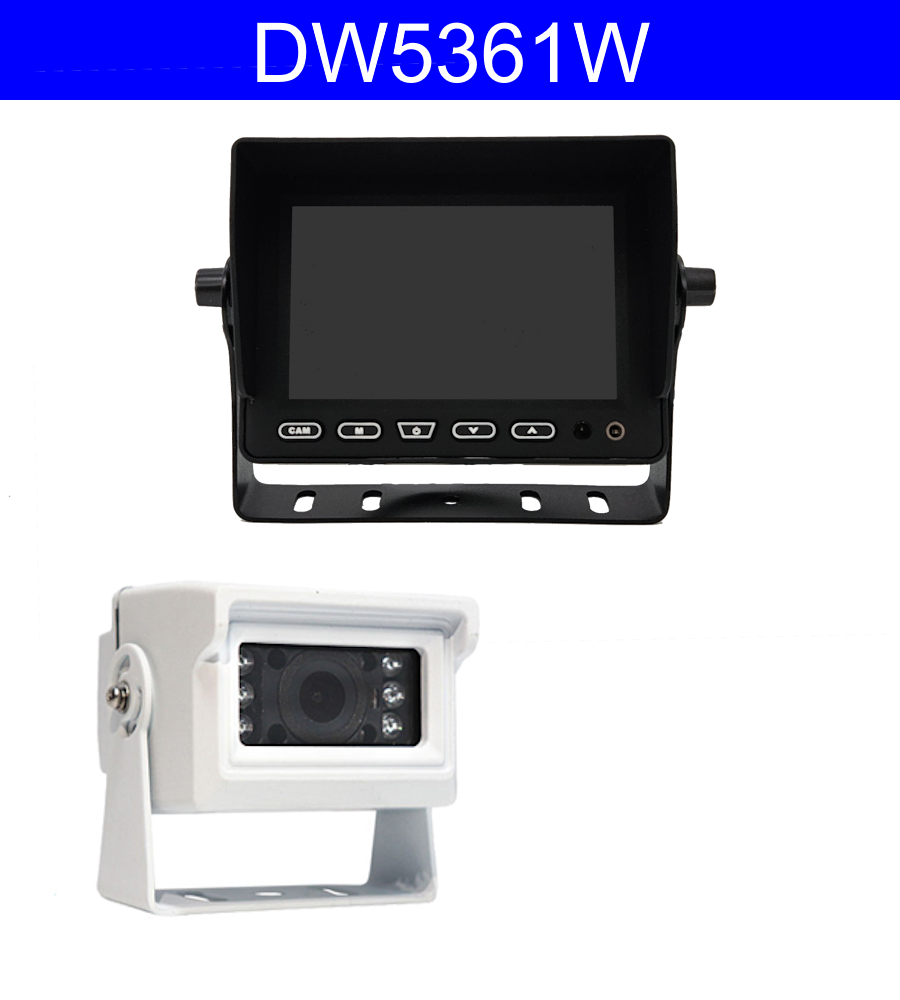 Sony CCD White Compact Bracket Wireless Reversing Camera Kit with 5'' monitor