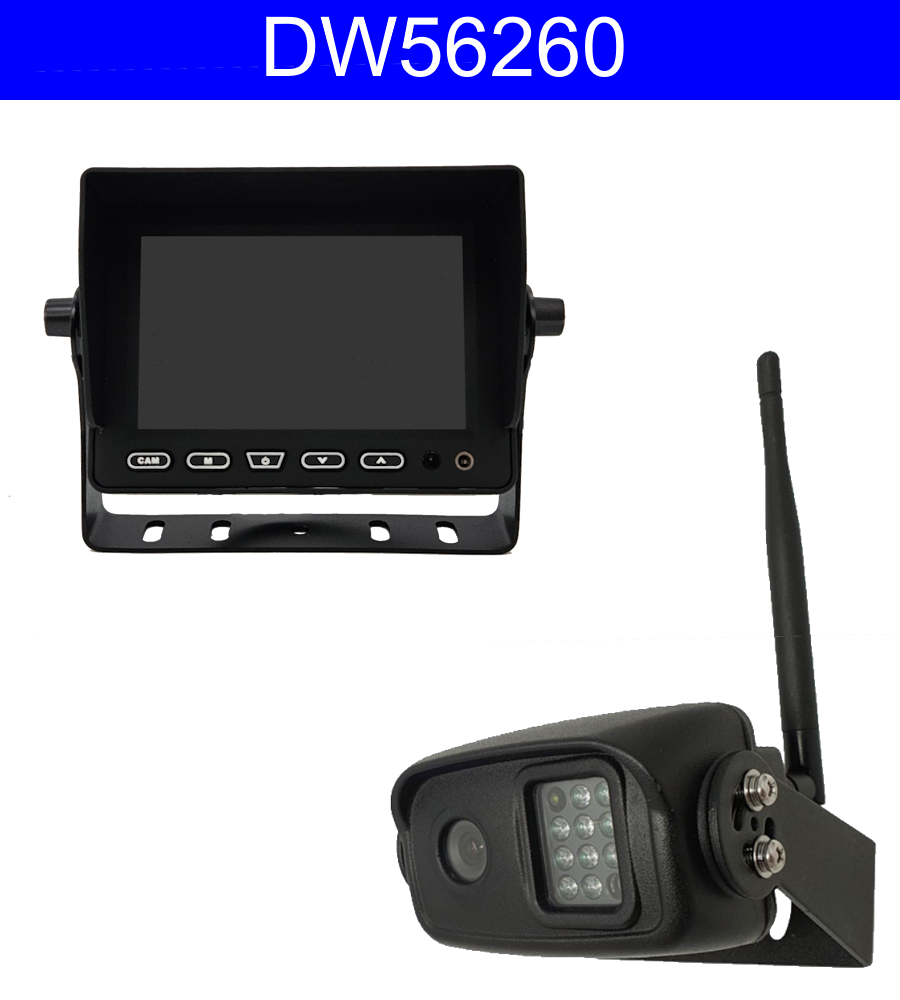 Sharp CCD Black Bracket Wireless Reverse Camera Kit with 5'' monitor