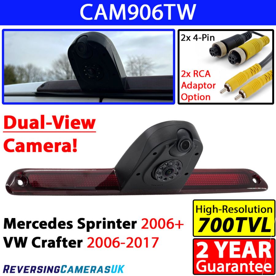 Mercedes Sprinter 2006-Present and VW Crafter 2006-2017 dual lens brake light rear view + reversing camera