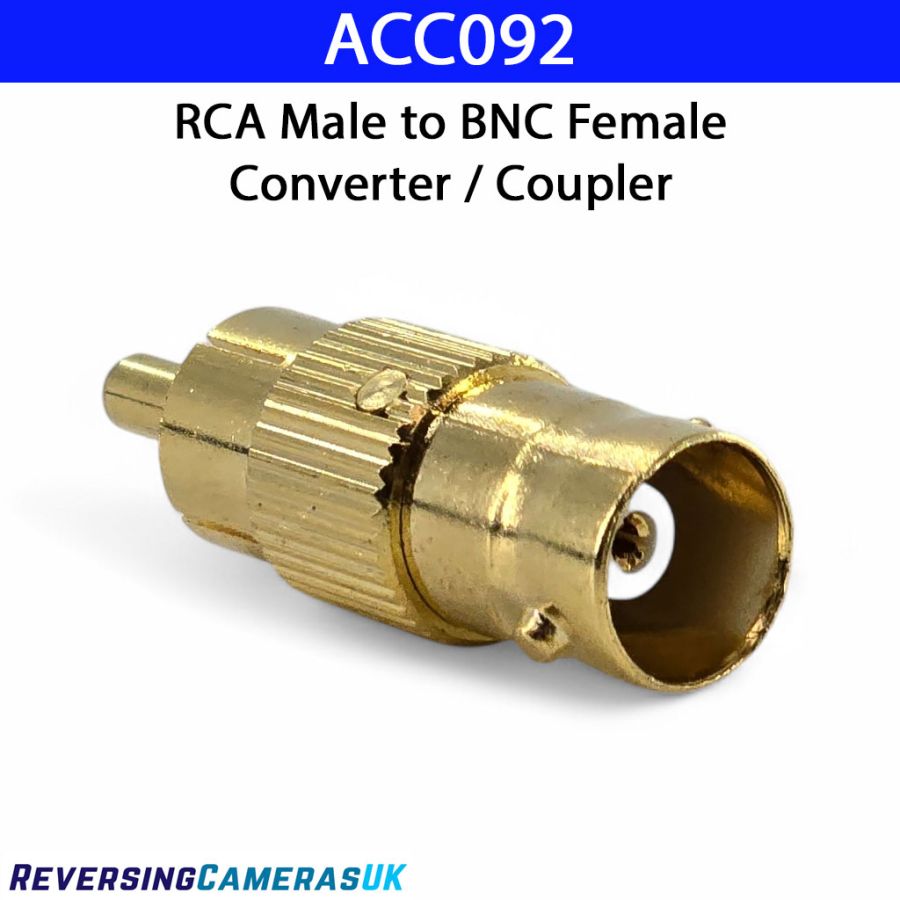 BNC Female to RCA Male Adaptor  Reversing Camera & Vehicle CCTV Connector