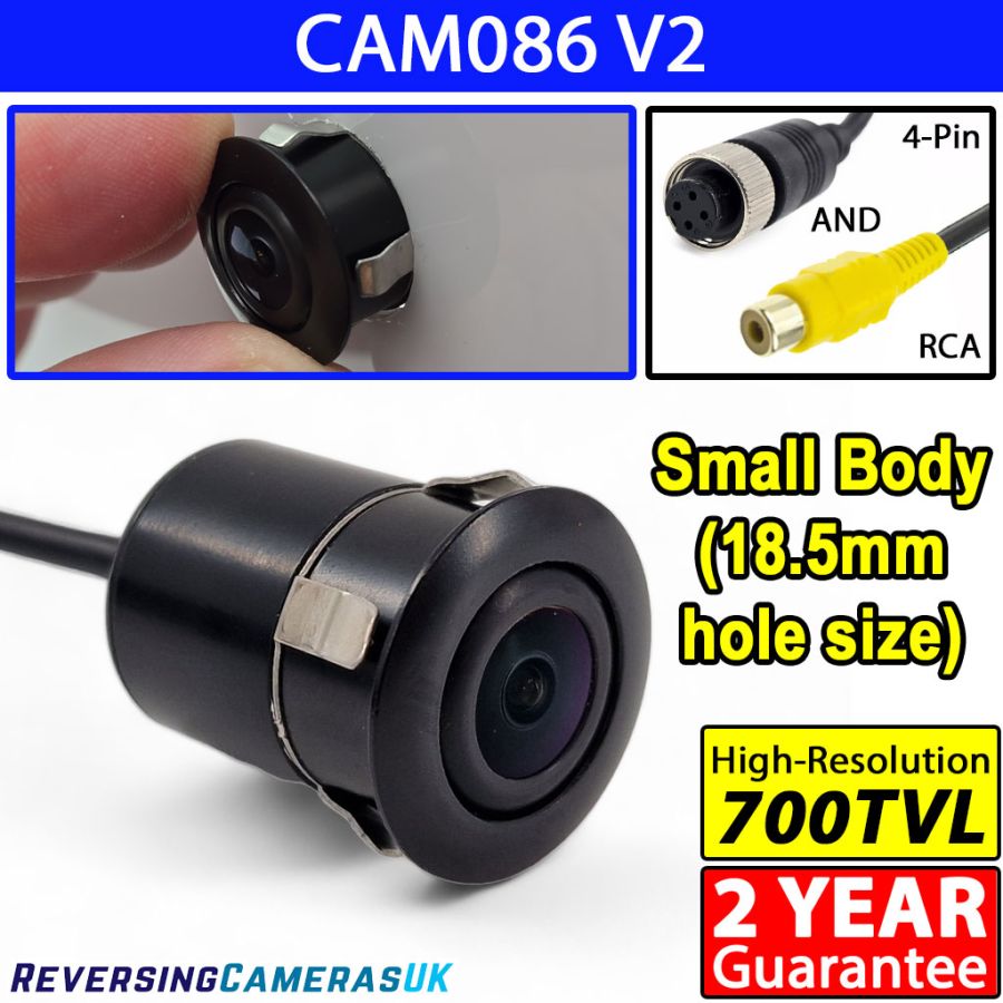 Small Flush-Fit Bumper Mounting Reverse Camera