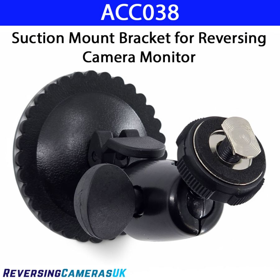 Suction Mount Bracket for Temporary & Flexible Mount for Reversing Camera Monitors